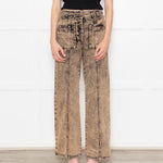 Ulla Johnson Pink Black Wash Front Pocket Belted Jeans