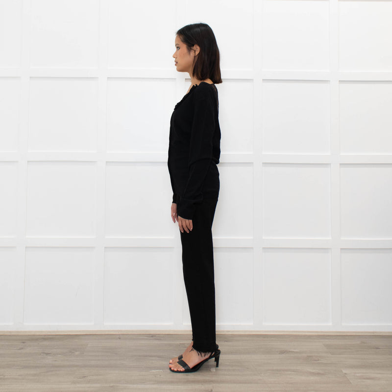 Valentino Black Lace Back Cardigan
