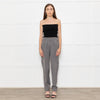 Emporio Armani Grey Front Pleats Silk Trousers