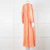 Sundress Orange Tone Stripe Dress with Lurex Threads
