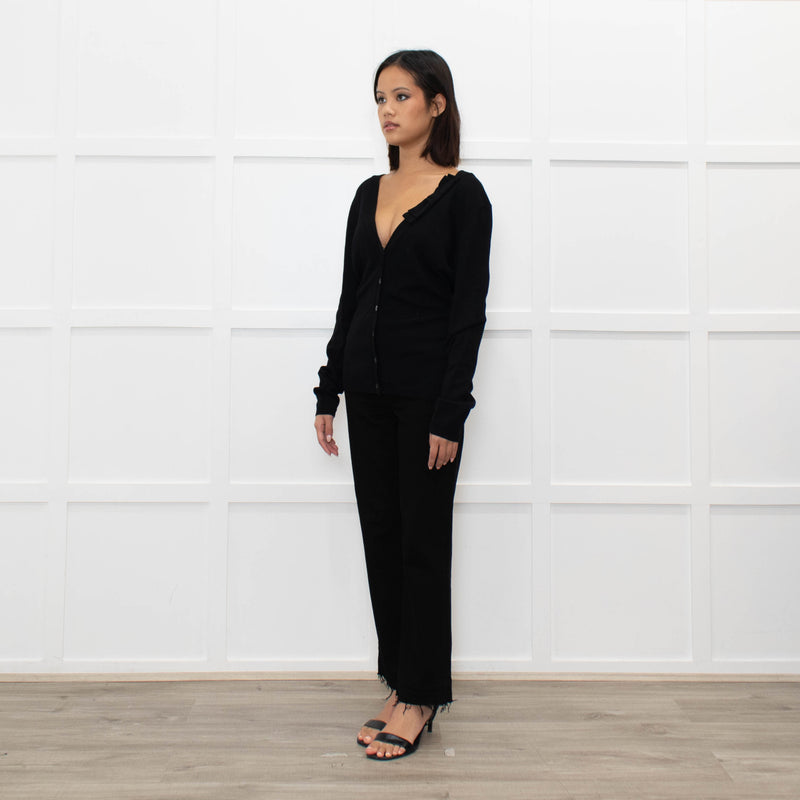 Valentino Black Lace Back Cardigan