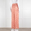 Dea Kudibal Orange Pink Cream Geometric Print Trousers