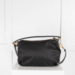 Prada Black Nylon Bow Front Crossbody