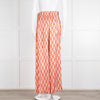 Dea Kudibal Orange Pink Cream Geometric Print Trousers