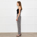 Emporio Armani Grey Front Pleats Silk Trousers