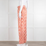 Dea Kudibal Orange Pink Cream Geometric Print Trousers