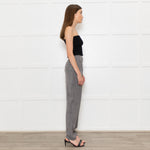 Emporio Armani Grey Front Pleats Silk Trousers