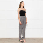 Emporio Armani Grey Front Pleats Silk Trousers