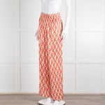Dea Kudibal Orange Pink Cream Geometric Print Trousers