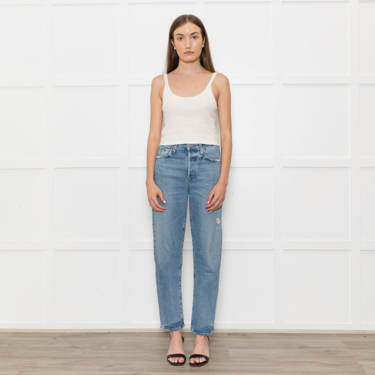 Citizens of Humanity Blue Denim Straight Leg Dylan Jeans