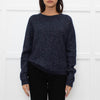 Ottod'Ame Navy Wool Mix Jumper With Silver Lurex Thread