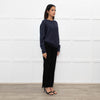 Ottod'Ame Navy Wool Mix Jumper With Silver Lurex Thread