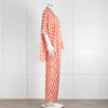 Dea Kudibal Orange Pink Cream Geometric Print Trousers