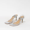 Paul Andrew Silver Spaghetti Metallic Nappa Heels