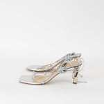 Paul Andrew Silver Spaghetti Metallic Nappa Heels