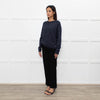 Ottod'Ame Navy Wool Mix Jumper With Silver Lurex Thread