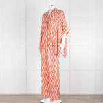 Dea Kudibal Orange Pink Cream Geometric Print Trousers