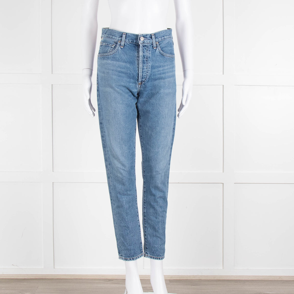 Citizens of Humanity Mid Blue Slim Leg Crop Jean