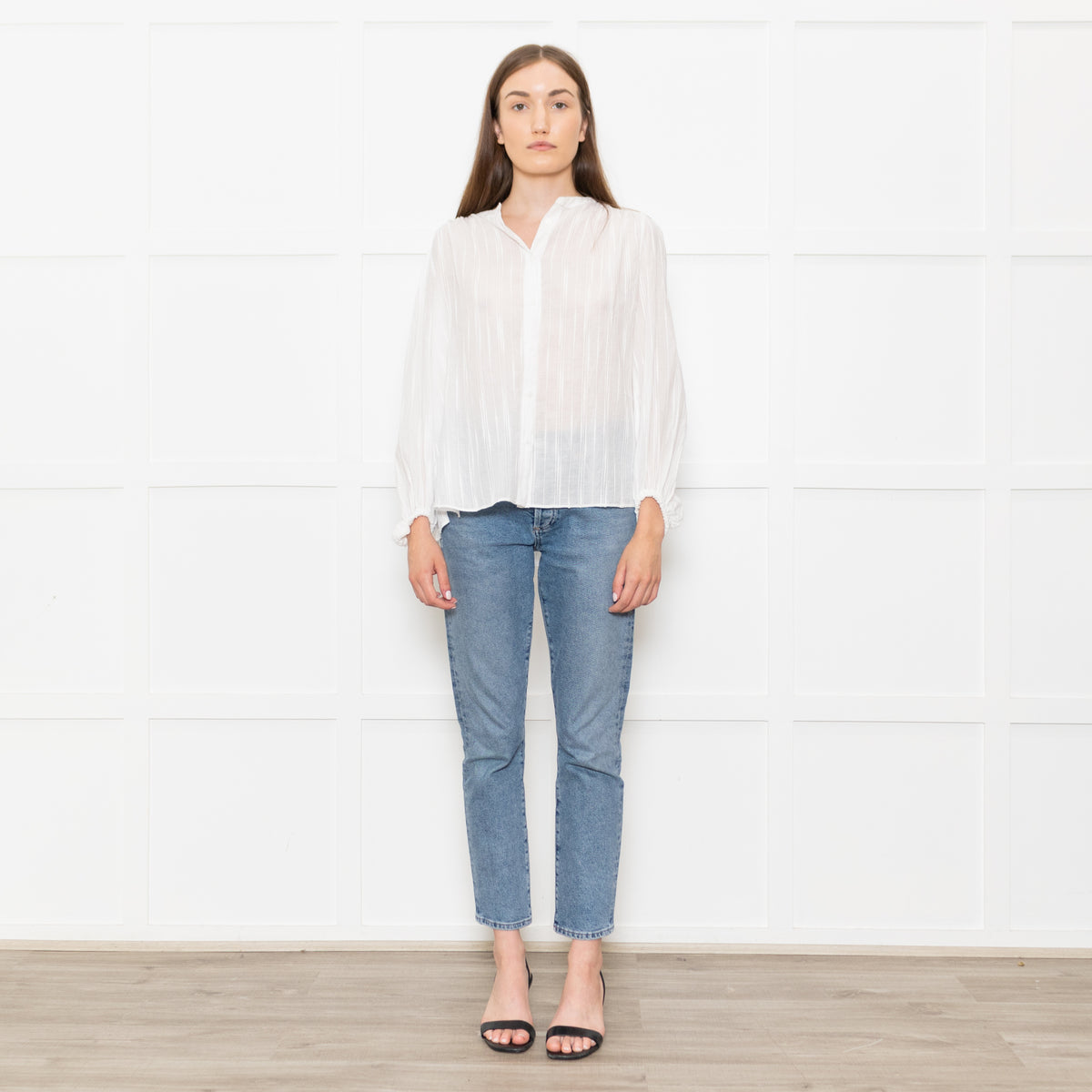 Raag + Bamford White Una Handwoven Blouse