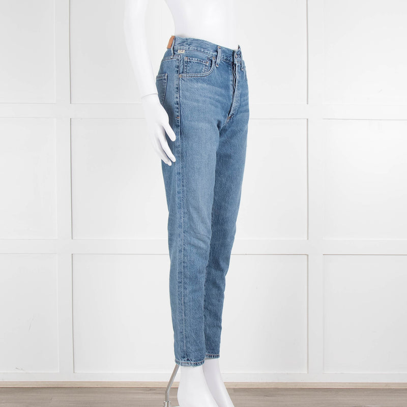 Citizens of Humanity Mid Blue Slim Leg Crop Jean