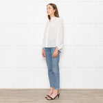 Raag + Bamford White Una Handwoven Blouse
