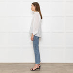Raag + Bamford White Una Handwoven Blouse