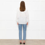 Raag + Bamford White Una Handwoven Blouse