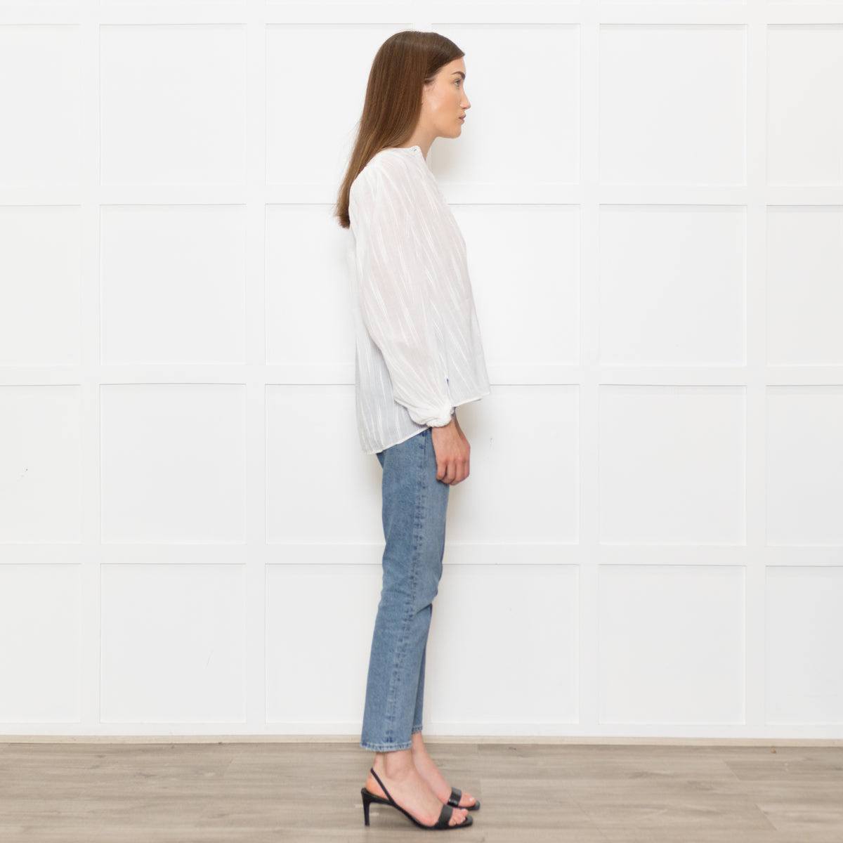 Raag + Bamford White Una Handwoven Blouse