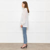Bamford White Cotton Collarless Shirt