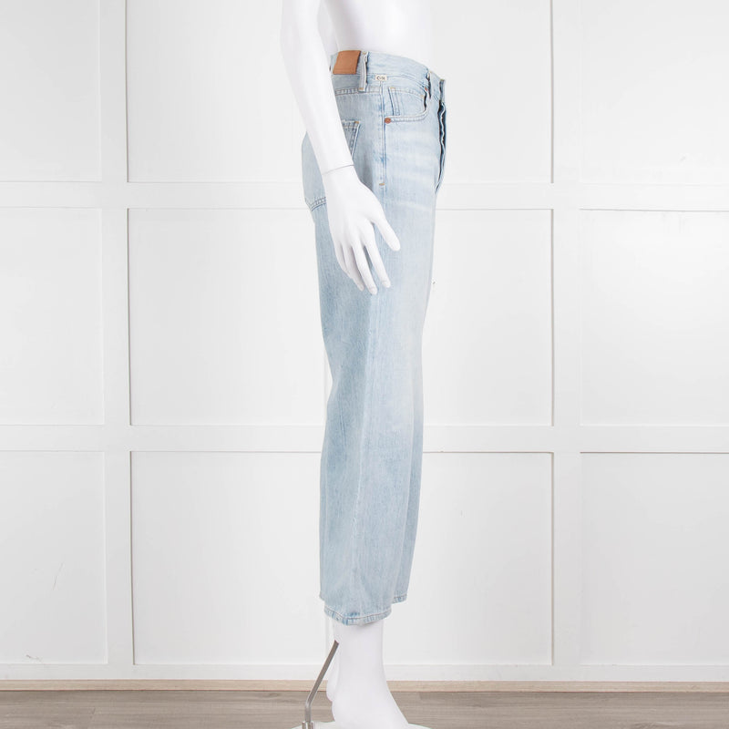 Citizens of Humanity Pale Blue High Rise Wide Leg Jeans