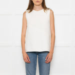 Bamford Cream Textured Sleeveless Top