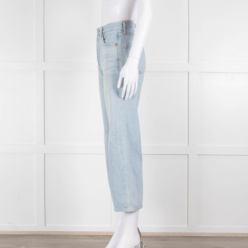 Citizens of Humanity Pale Blue High Rise Wide Leg Jeans
