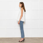 Bamford Cream Textured Sleeveless Top