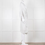 Maurizio Mykonos Grey Lace Tie Waist Duster Coat