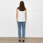 Bamford Cream Textured Sleeveless Top