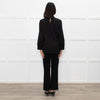 Theory at Bergdorf Goodman Black Stretch Top With Embillshed Front