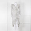 Jonathan Simkhai White Black Ruffle Long Sleeve Dress