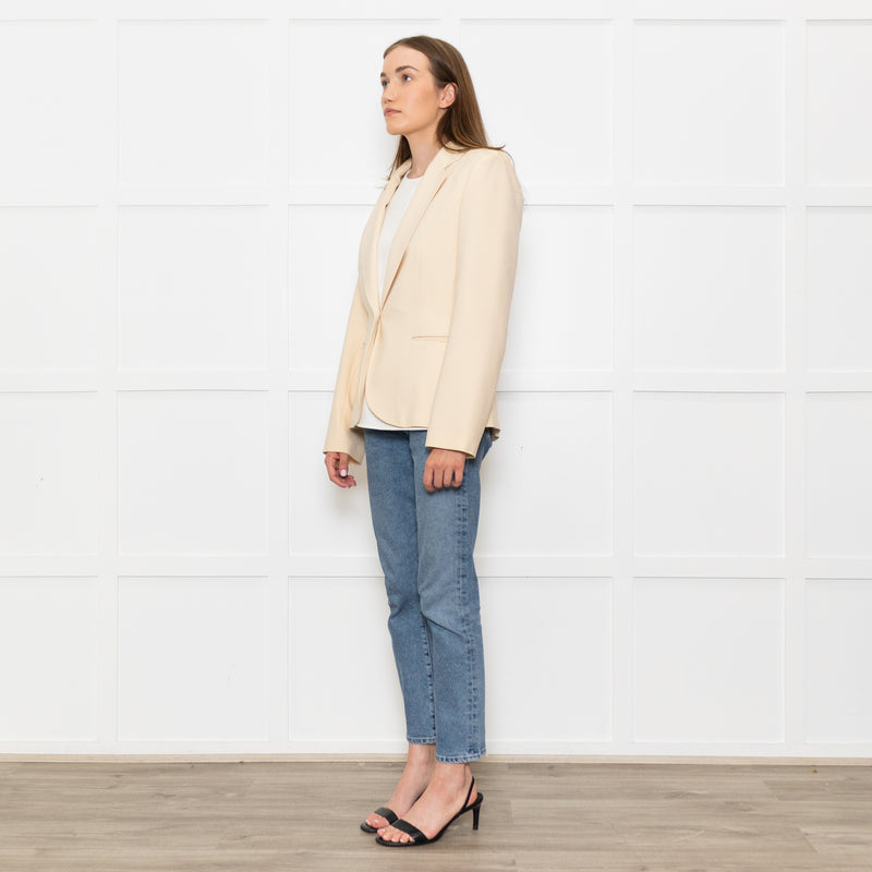 Joseph Pale Yellow/ Cream Wool Blazer