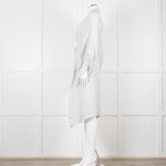 Maurizio Mykonos Grey Lace Tie Waist Duster Coat