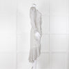 Jonathan Simkhai White Black Ruffle Long Sleeve Dress