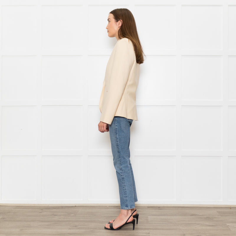 Joseph Pale Yellow/ Cream Wool Blazer