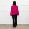 Ganni Pink Mohair Jumper With Holes In Stitching