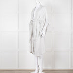 Maurizio Mykonos Grey Lace Tie Waist Duster Coat