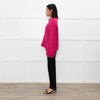 Ganni Pink Mohair Jumper With Holes In Stitching