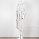 Maurizio Mykonos Grey Lace Tie Waist Duster Coat