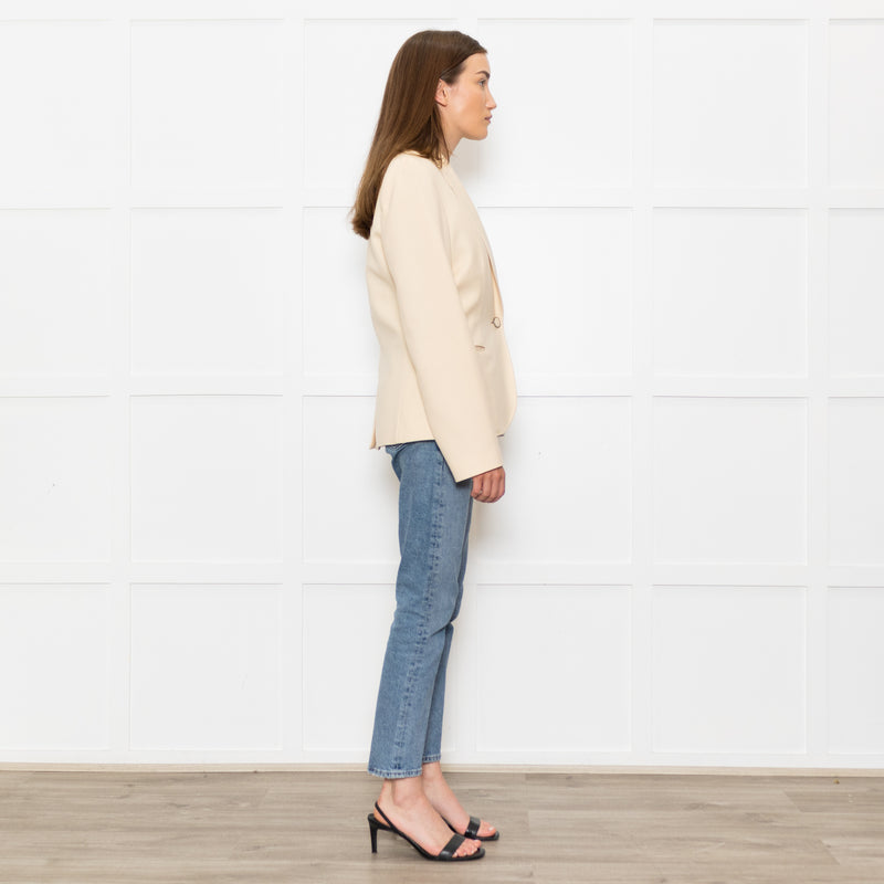 Joseph Pale Yellow/ Cream Wool Blazer