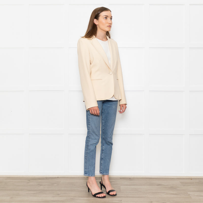 Joseph Pale Yellow/ Cream Wool Blazer