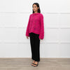 Ganni Pink Mohair Jumper With Holes In Stitching