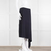 Joseph Navy Crepe Drape Hem Skirt