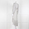 Jonathan Simkhai White Black Ruffle Long Sleeve Dress